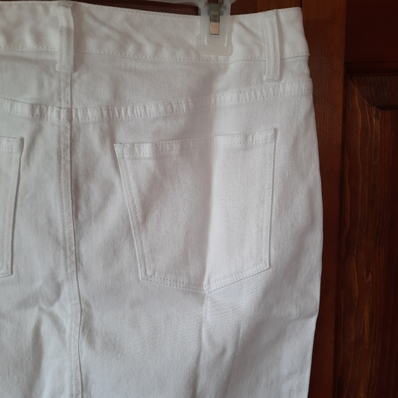 NWT Talbots Petites white denim jean skirt size 8P - Picture 7 of 10